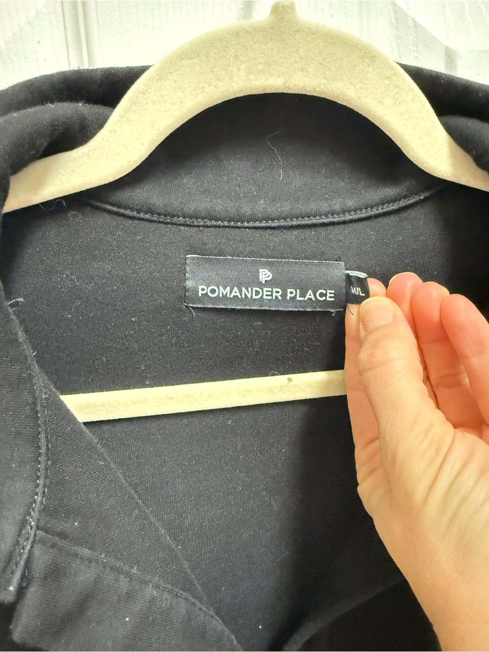 Pomander Place Black Split Neck Sweater Top - Picture 3 of 9